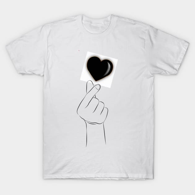 FINGER HEART T-Shirt T-Shirt by ARTotokromo